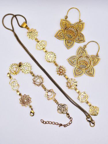 Conjunto Chakras Dourado 03 - Raja Pura - Loja online de vestuário étnico