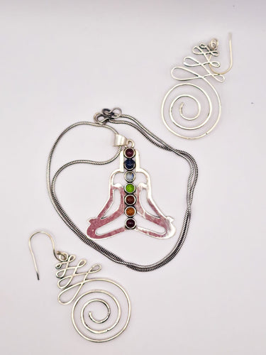 Conjunto Chakras Prateado 02 - Raja Pura - Loja online de vestuário étnico