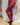 Leggings Mati yoga algodão vermelho screen print artesanal lótus sol olho místico Raja Pura - vista de lado