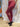 Leggings Mati yoga algodão vermelho screen print artesanal lótus sol olho místico Raja Pura - vista de lado