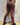 Leggings Mati yoga algodão castanho screen print artesanal lótus sol olho místico Raja Pura - vista de costas