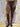 Leggings Mati yoga algodão castanho screen print artesanal lótus sol olho místico Raja Pura - vista de frente