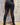 Leggings Mati yoga algodão preto screen print artesanal lótus sol olho místico Raja Pura - vista de costas