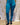 Leggings Mati yoga algodão azul screen print artesanal lótus sol olho místico Raja Pura - vista de frente
