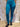 Leggings Mati yoga algodão azul screen print artesanal lótus sol olho místico Raja Pura - vista de frente