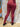 Leggings Mati yoga algodão vermelho screen print artesanal lótus sol olho místico Raja Pura - vista de costas