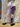 Leggings Mati tie-dye artesanal algodão viscose tie dye branco e roxo Raja Pura. vista de costas