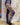 Leggings Mati tie-dye artesanal algodão viscose tie dye azul e roxo Raja Pura. vista de lado