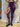 Leggings Mati tie-dye artesanal algodão viscose tie dye azul e roxo Raja Pura. vista de frente