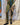 Leggings Mati tie-dye artesanal algodão viscose tie dye verde e azul Raja Pura. vista de costas