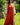 Quimono Devi reversível sari reciclado bege e vermelho étnico boho Raja Pura - vista corpo inteiro frente