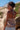 Top Indra étnico halter algodão areia bordado geométrico tribal Raja Pura - vista retrato costas