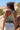 Top Kora crop étnico algodão menta block print tribal franjas artesanais Raja Pura - vista retrato costas