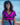 Top Vera crop seda sari reciclado vermelho paisley roxo mangas babados decote wrap laço cintura Raja Pura - vista retrato frente