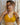 Top Ziva yoga pilates halter viscose algodão amarelo mostarda franzido central Raja Pura - vista frente