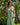Vestido Agni maxi étnico menta algodão natural contas douradas Raja Pura - vista retrato frente