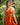 Vestido Agni maxi étnico terracota algodão natural contas douradas Raja Pura - vista retrato frente