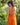 Vestido Agni maxi étnico terracota algodão natural contas douradas Raja Pura - vista retrato costas
