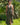 Vestido Agni maxi étnico verde algodão natural contas douradas Raja Pura - vista corpo inteiro frente