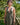 Vestido Agni maxi étnico verde algodão natural contas douradas Raja Pura - vista retrato frente