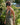 Vestido Agni maxi étnico verde algodão natural contas douradas Raja Pura - vista retrato 3/4