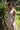 Vestido Ananda maxi étnico algodão musselina bege tribal Raja Pura - vista retrato lado