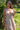 Vestido Ananda maxi étnico algodão musselina bege tribal Raja Pura - vista retrato frente