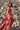 Vestido Gulabi maxi seda sari reciclado rosa paisley gola franzida babados volume dramático Raja Pura - vista corpo inteiro lado
