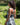 Vestido Kali maxi étnico seda padrão tribal mandala azul decote halter Raja Pura - vista retrato costas 3/4