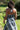 Vestido Kali maxi étnico seda padrão tribal mandala azul decote halter Raja Pura - vista retrato costas