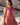 Vestido Prana maxi seda sari reciclado rosa padrão floral fenda lateral borlas Raja Pura - vista retrato frente