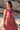 Vestido Prana maxi seda sari reciclado rosa padrão floral fenda lateral borlas Raja Pura - vista retrato frente