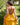Vestido Priya maxi étnico cor amarelo algodão gola enrolada Raja Pura - vista retrato costas