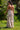 Vestido Priya maxi étnico padrão tropical algodão gola enrolada Raja Pura - vista corpo inteiro costas