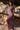 Vestido Sona maxi seda sari reciclado menta e roxo gola enrolada Raja Pura - vista corpo inteiro lado