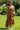 Vestido Tara maxi étnico algodão castanho franjas artesanais tribal Raja Pura - vista corpo inteiro frente