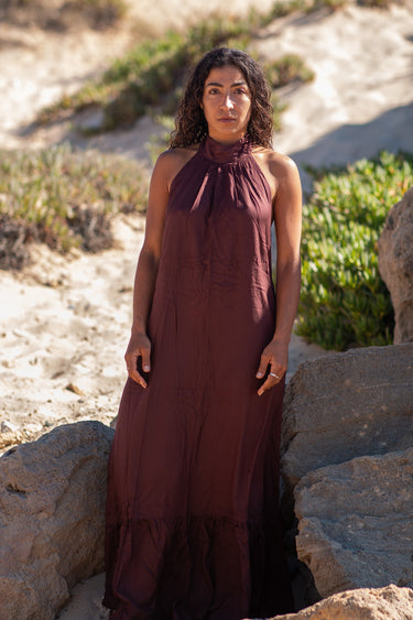 Vestido Priya castanho - Raja Pura - Loja online de vestuário étnico