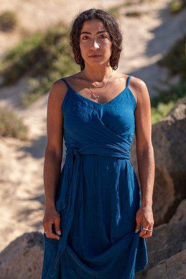 Vestido Pradera azul - Raja Pura - Loja online de vestuário étnico