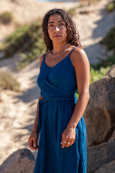 Vestido Pradera azul - Raja Pura - Loja online de vestuário étnico