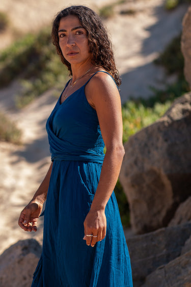 Vestido Pradera azul - Raja Pura - Loja online de vestuário étnico