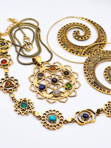 Conjunto Chakras Dourado 02 - Raja Pura - Loja online de vestuário étnico