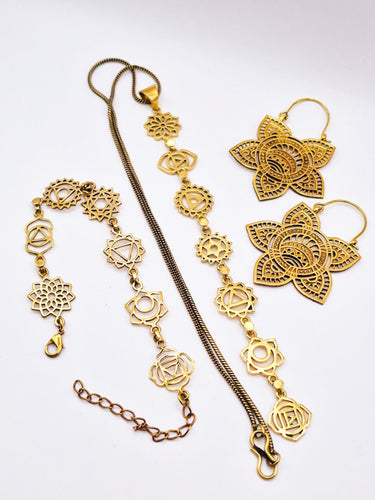 Conjunto Chakras Dourado 03 - Raja Pura - Loja online de vestuário étnico