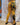 Leggings Mati tie-dye artesanal algodão viscose tie dye amarelo e preto Raja Pura. vista de costas