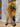 Leggings Mati tie-dye artesanal algodão viscose tie dye amarelo e preto Raja Pura. vista de costas