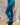 Leggings Mati yoga algodão azul screen print artesanal lótus sol olho místico Raja Pura - vista de lado