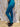 Leggings Mati yoga algodão azul screen print artesanal lótus sol olho místico Raja Pura - vista de lado