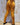 Leggings Mati yoga algodão amarelo mostarda screen print artesanal lótus sol olho místico Raja Pura - vista de costas
