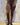 Leggings Mati yoga algodão castanho screen print artesanal lótus sol olho místico Raja Pura - vista de frente