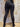Leggings Mati yoga algodão preto screen print artesanal lótus sol olho místico Raja Pura - vista de costas