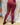 Leggings Mati yoga algodão vermelho screen print artesanal lótus sol olho místico Raja Pura - vista de costas